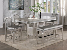 Load image into Gallery viewer, Crown Mark Furniture Klina Counter Height Chair in Silver (Set of 2)
