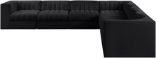 Load image into Gallery viewer, Rummi - Symmetrical Velvet Performance Fabric Upholstered 7 Piece Modular Sectional (With 3 Corner Chairs)
