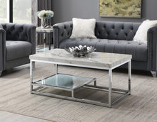 Load image into Gallery viewer, T111 - Chrome Coffee Table &amp; 2 End Tables - White
