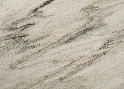 D070 - Oak Rectangular Dining Table With Marble Top - Golden Sand