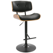Load image into Gallery viewer, Lombardi - Mid Century Modern Adjustable Barstool With Swivel With Straight T Footrest (Set of 3)
