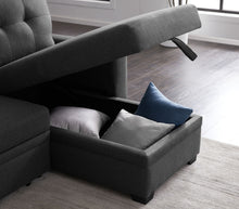 Load image into Gallery viewer, Upholstered Pull Out Sectional Sofa With Chaise

