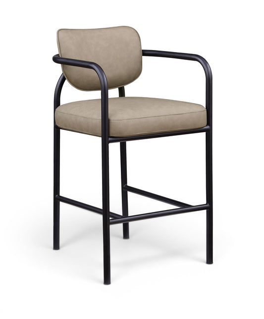 Serava - Vegan Leather Upholstered Bar Stool