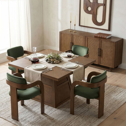 Fenwick - Cane Oak Veneer And Solid Wood Dining Table