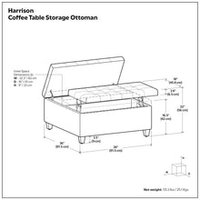 Load image into Gallery viewer, Harrison - Square Coffee Table Ottoman - Brown
