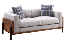Load image into Gallery viewer, Pelton - Loveseat With 2 Toss Pillows - Walnut
