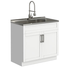 Load image into Gallery viewer, Hennessy - Deluxe Laundry Cabinet With Faucet And Stainless Steel Sink
