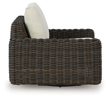 Load image into Gallery viewer, Kimora - Swivel Glider Lounge With Cushion - Beige / Dark Brown
