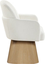 Load image into Gallery viewer, Marlowe - Linen Textured Fabric Upholstered Swivel Dining Arm Chair - Stained Natural
