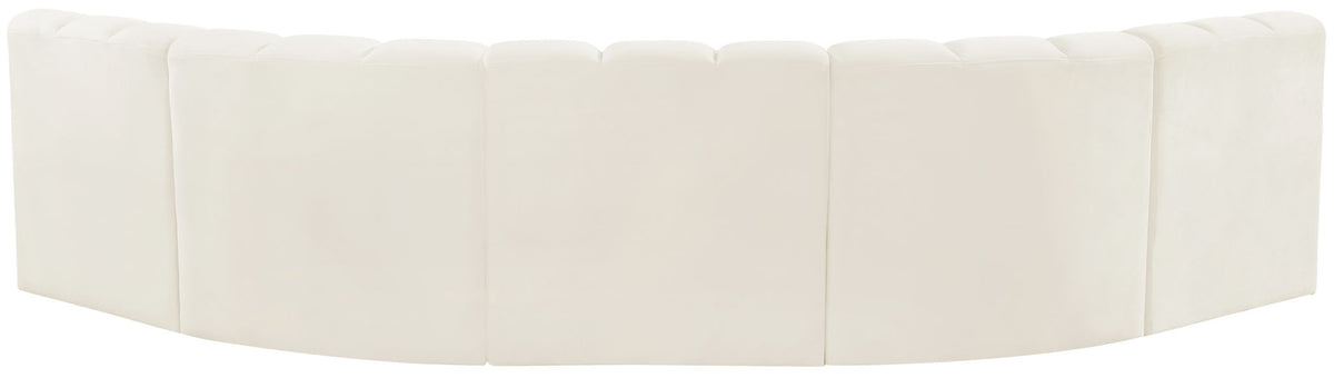 Arc - Velvet 5 Piece U-Shaped Modular Sofa