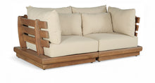 Load image into Gallery viewer, Mirella - 2 Piece Water Resistant Fabric 76" Upholstered Outdoor Patio Modular Loveseat
