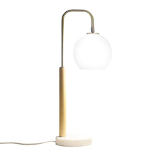 Load image into Gallery viewer, Bedside Table Lamp With Globe Lampshade - White
