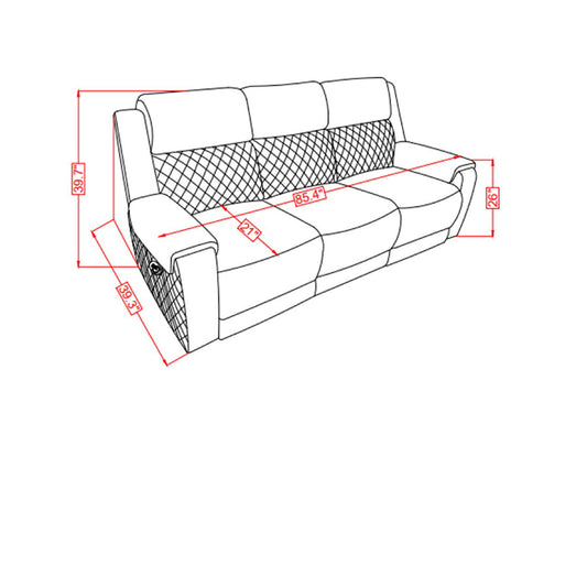 Alicia - Reclining Sofa - Gray