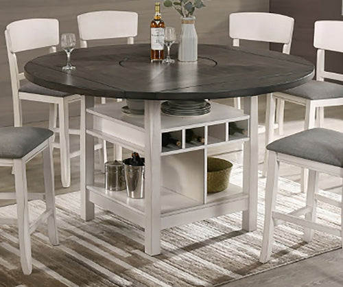 Crown Mark Furniture Conner Counter Height Table in White image