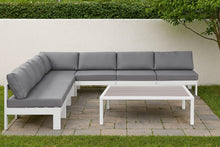 Load image into Gallery viewer, Nizuc - Outdoor Patio 7 Piece Modular Sectional With White Frame
