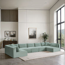 Load image into Gallery viewer, Shaggy - 7 Piece Modular U-Shaped Armless Sectional
