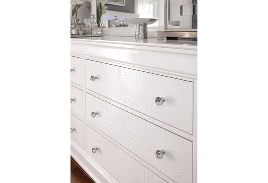Pompei - 5 Piece Full Bedroom Set With LED - White