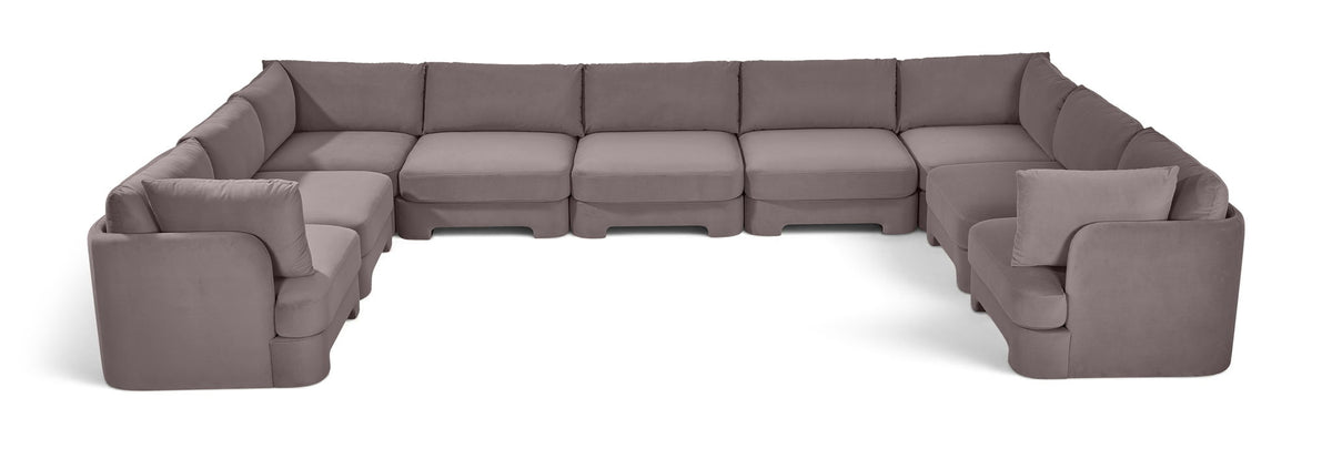 Hammond - Velvet Performance Fabric Upholstered 9 Piece Sectional
