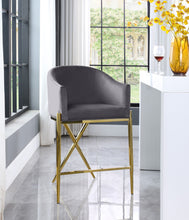 Load image into Gallery viewer, Xavier - Counter Stool with Gold Legs
