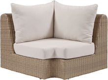 Load image into Gallery viewer, Seacrest - Olefin Water Resistant Fabric And Wicker Outdoor Patio Corner Chair
