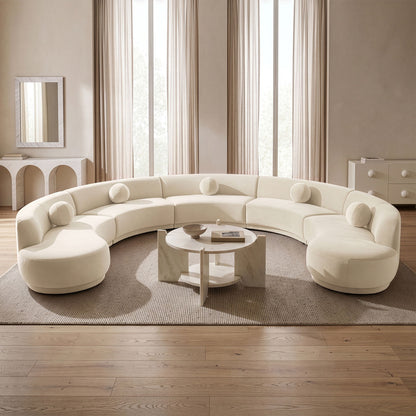 Avra - 192" Velvet Performance Fabric Upholstered Sectional