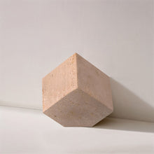 Load image into Gallery viewer, Block - Travertine Decorative Cube - Natural
