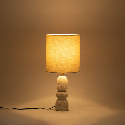 Paros - Base And Linen Textured Fabric Shade Table Lamp