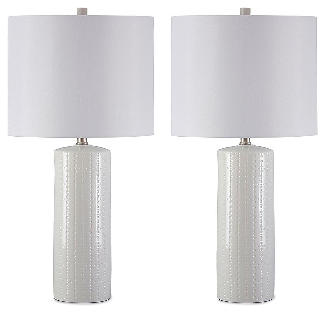 Steuben - Ceramic Table Lamp (Set of 2) - White