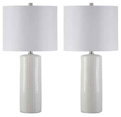 Steuben - Ceramic Table Lamp (Set of 2) - White