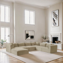 Load image into Gallery viewer, Shaggy - 7 Piece Modular U-Shaped Sectional With Ottoman
