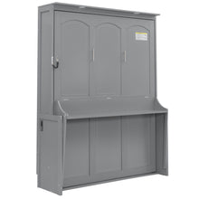 Load image into Gallery viewer, Murphy Bed With Desk, LED Lights And USB Charging Station
