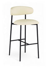 Load image into Gallery viewer, Lupita - Vegan Leather Upholstered Bar Stool (Set of 2) - Cream / Matte Black
