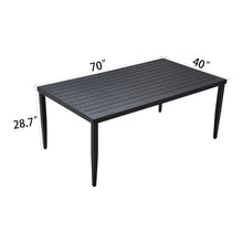Load image into Gallery viewer, Outdoor Patio Dining Table With Tapered Feet &amp; Umbrella Hole
