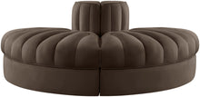 Load image into Gallery viewer, Rummi - Velvet Performance Fabric Upholstered 2 Piece  Rounded Modular Loveseat
