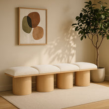 Load image into Gallery viewer, Pavilion - 4 Piece Modular Bench With Natural Base
