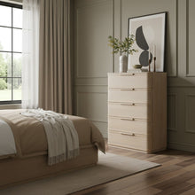 Load image into Gallery viewer, Tiberio - Oak Veneer And Solid Wood Chest
