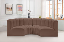 Load image into Gallery viewer, Arc - Faux Leather 4 Piece U-Shaped Modular Sofa

