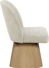 Load image into Gallery viewer, Marlowe - Linen Textured Fabric Upholstered Swivel Dining Side Chair - Stained Natural
