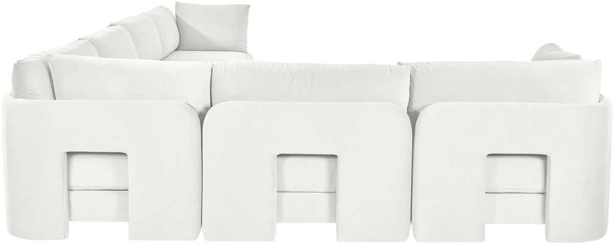 Hammond - Velvet Performance Fabric Upholstered 6 Piece Corner Sectional