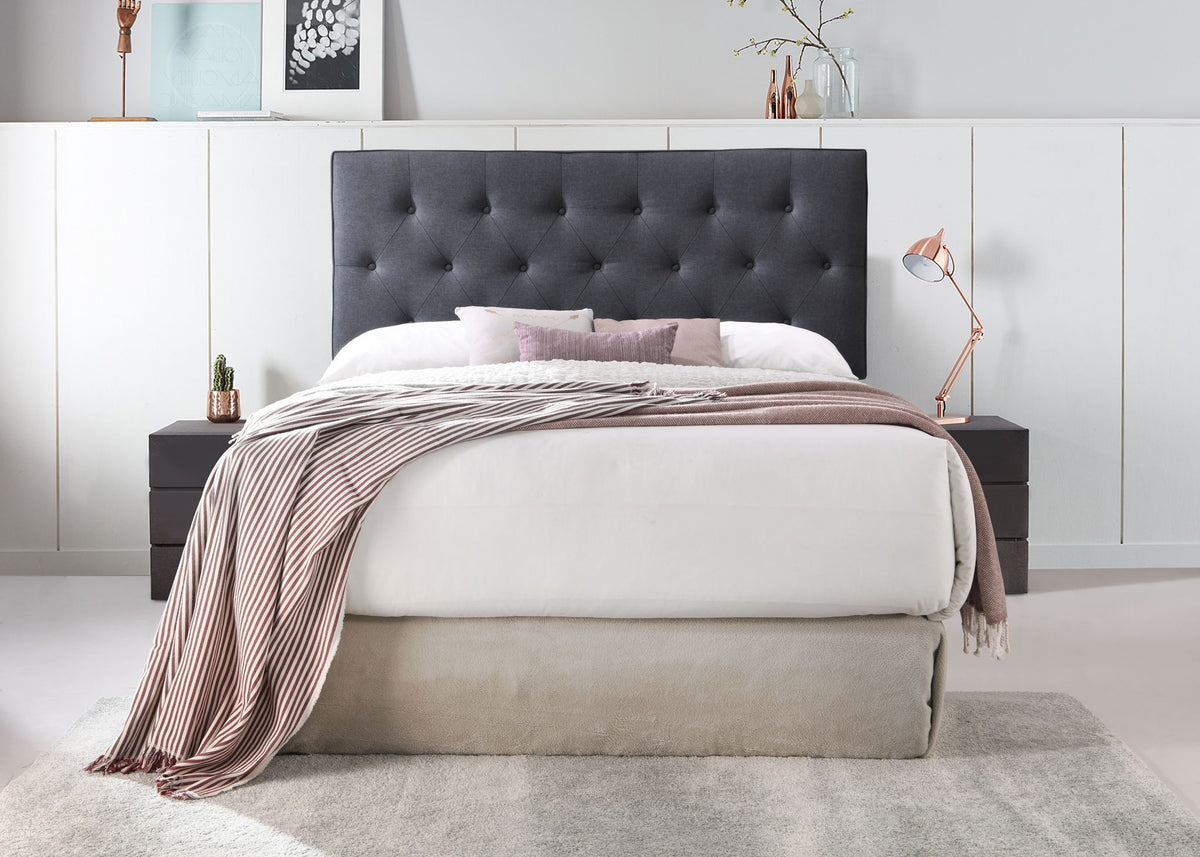 Piper - Upholstered King Headboard - Black