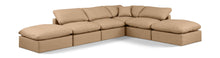 Load image into Gallery viewer, Indulge - Faux Leather 6 Piece Modular Armless Sectional - Tan
