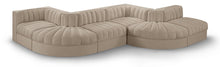 Load image into Gallery viewer, Rummi - Rounded Velvet Performance Fabric Upholstered 6 Piece Modular Sectional
