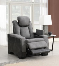Load image into Gallery viewer, U77 - Power Reclining With Power Headrest, Storage Arms / USB And Wireless Charger Chair - Slate
