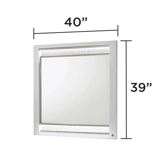 Glam - Mirror With LED Lighting (Includes Mirror Only) - White