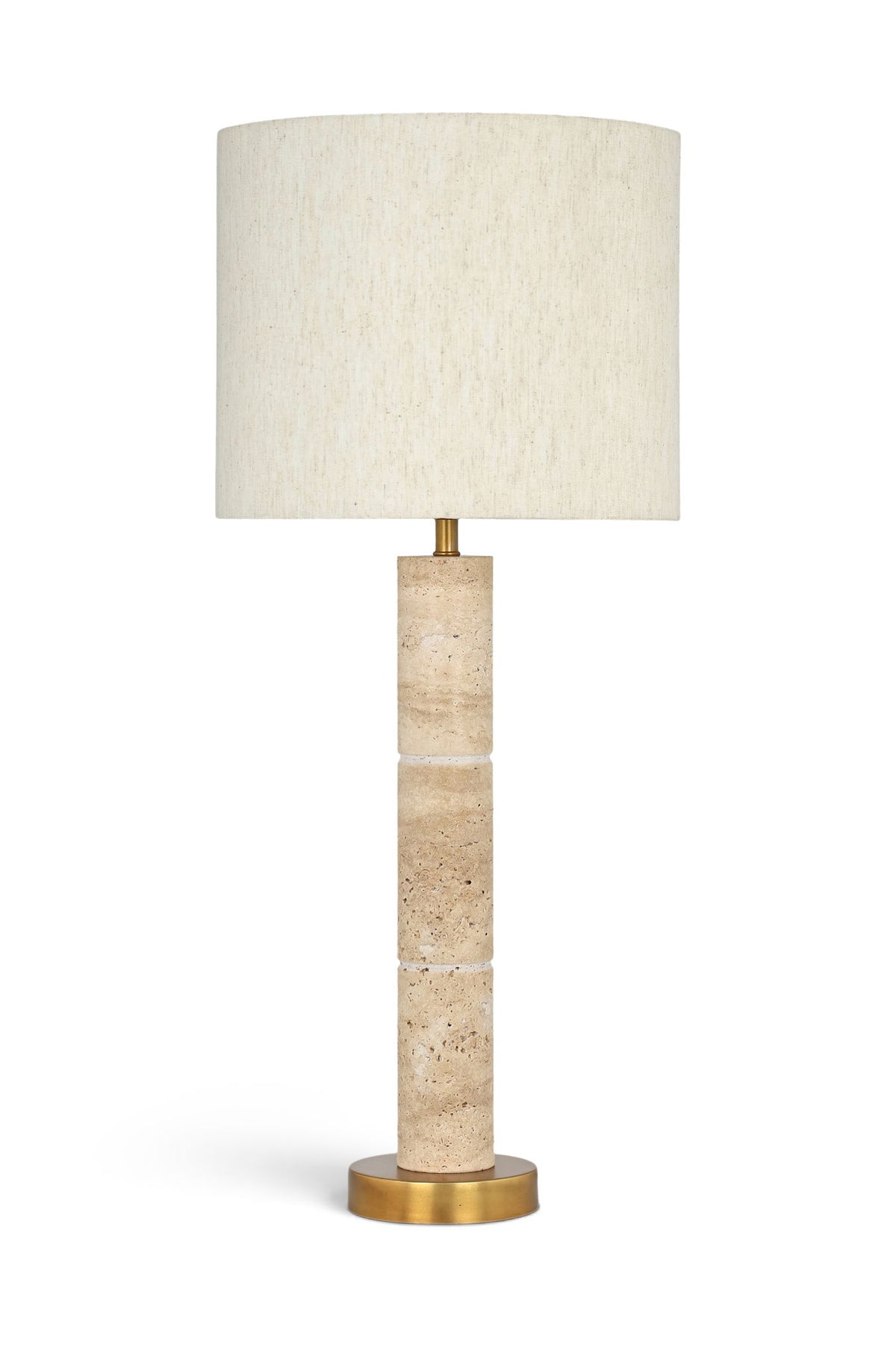 Opaline - Linen Textured Fabric And Brass Table Lamp
