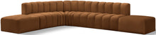 Load image into Gallery viewer, Arc - Velvet 7 Piece Corner Modular Sofa - Saddle

