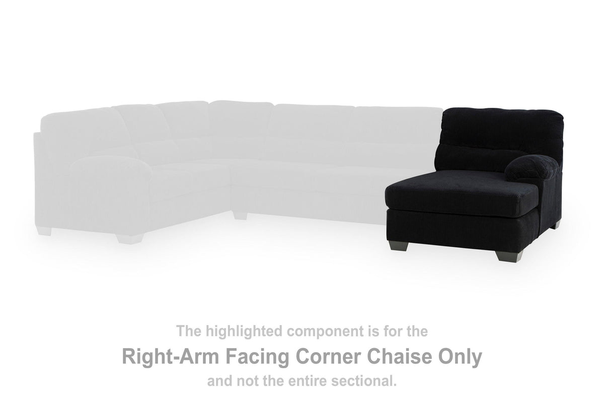 SimpleJoy - RAF Corner Chaise - Onyx