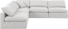 Load image into Gallery viewer, Indulge - Linen 5 Piece Modular Corner Armless Sectional - White
