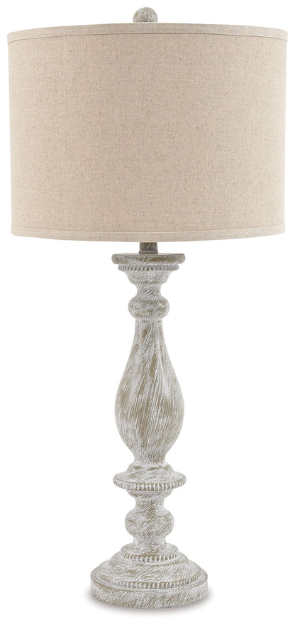Bernadate - Poly Table Lamp (Set of 2) - Whitewash