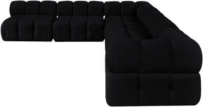 Orin - Velvet 6 Piece Modular L-Shaped Sectional